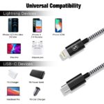 SiGN Skin USB-C till Lightning Kabel 2.4A, 0.25m - Svart/Vit - Bild 5