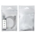 SiGN Skin USB-C till Lightning Kabel 2.4A, 0.25m - Svart/Vit - Bild 6