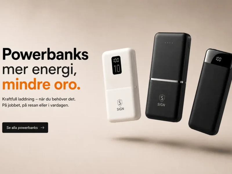 powerbank banner från SiGN