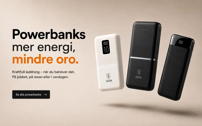 powerbank banner från SiGN