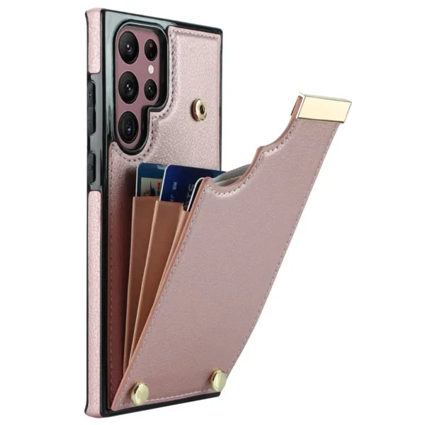Samsung Galaxy S24 Ultra Korthållare Skal - Roséguld