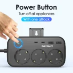 NEXTBATT Grenuttag 3 uttag 230V/2x USB-A/2x USB-C, 150cm - Bild 2