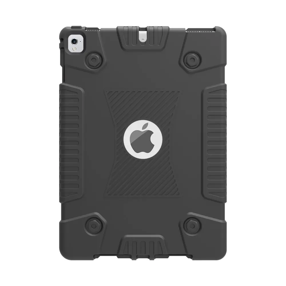 iPad 9.7" 5/6, iPad Air/Air 2 Heavy Duty skal i silikon - Svart