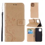 iPhone 11 fodral med ett fjärilstryck - Guld