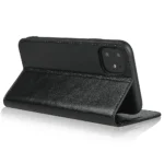 Plånboksfodral i Äkta Läder för iPhone 11 & XR - Svart - Bild 4