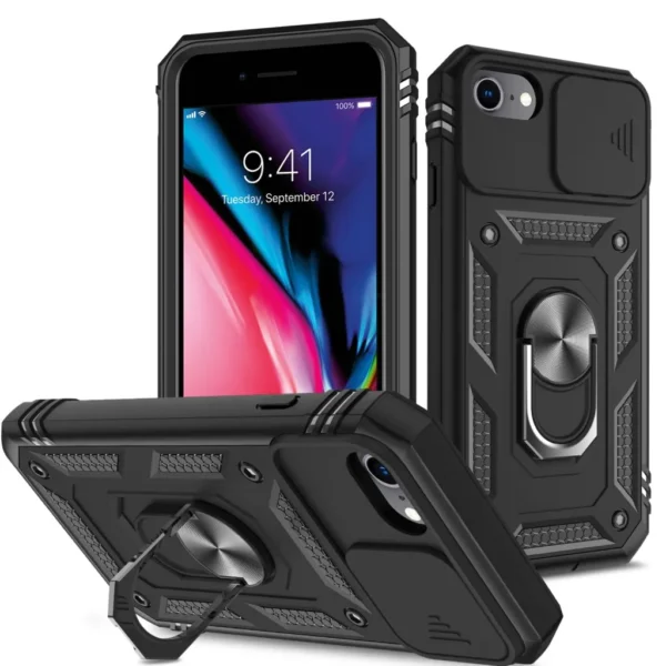 Stöttåligt iPhone SE etc. skal - Svart