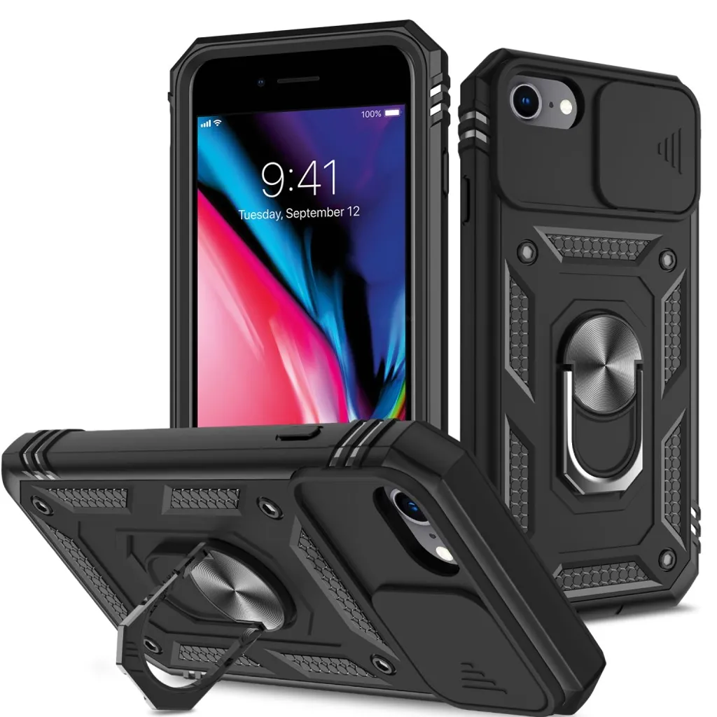 Stöttåligt iPhone SE etc. skal - Svart