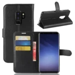 Litchi Läderfodral till Samsung Galaxy S9 Plus - Svart