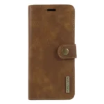 DG.MING Plånboksfodral 2-i-1 Split Leather för Samsung Galaxy S9 Plus - Brun - Bild 5