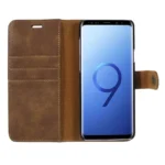 DG.MING Plånboksfodral 2-i-1 Split Leather för Samsung Galaxy S9 Plus - Brun - Bild 4