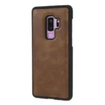 DG.MING Plånboksfodral 2-i-1 Split Leather för Samsung Galaxy S9 Plus - Brun - Bild 3