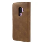 DG.MING Plånboksfodral 2-i-1 Split Leather för Samsung Galaxy S9 Plus - Brun - Bild 2