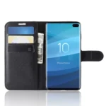 Litchi Skin Plånboksfodral till Samsung Galaxy S10 Plus - Svart - Bild 4