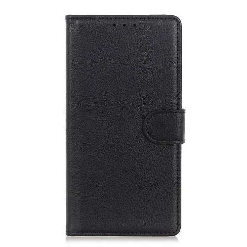 Litchi Skin Plånboksfodral för Samsung Galaxy A50 - Svart