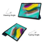 Tri-fold Samsung Galaxy Tab S5e 10.5" Fodral - Mörkblå - Bild 2