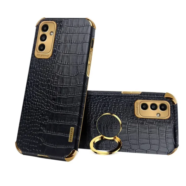 Samsung Galaxy A13 5G/ A04s 4G Electroplated Crocodile Skal - Svart