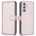 BINFEN COLOR BF17 Flipfodral till Galaxy A55 5G PU-läder – Rose Gold