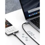 UGREEN USB-C till USB-C snabbladdningskabel 5A PD, 1,5 m - Space Grey - Bild 6
