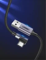 UGREEN USB-A till vinklad USB-C-kabel, 1m - Space Grey - Bild 2