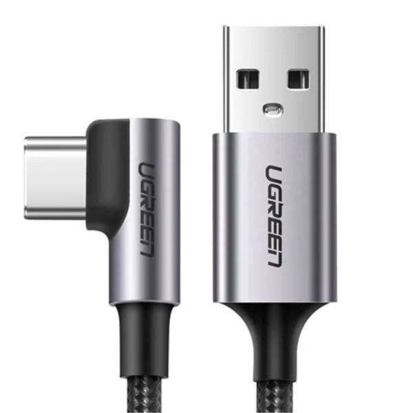 UGREEN USB-A till vinklad USB-C-kabel, 2m - Space Grey