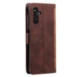 Läderfodral till Samsung Galaxy A55 5G Retro Splicing Plånbok Telefonskal - Brun - Bild 7