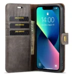 DG.MING Premium Plånboksfodral för iPhone 14 - Grå - Bild 2