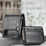 Samsung Galaxy Z Flip4 5G Folding Shockproof Plånboksfodral - Svart - Bild 5