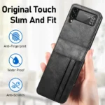 Samsung Galaxy Z Flip4 5G Folding Shockproof Plånboksfodral - Svart - Bild 2