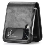 Samsung Galaxy Z Flip4 5G Folding Shockproof Plånboksfodral - Svart - Bild 4