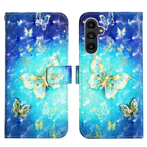 Samsung Galaxy A14 5G fodral med ett mönster - Gyllene fjärilar