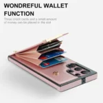 Samsung Galaxy S24 Ultra Korthållare Skal - Roséguld - Bild 8