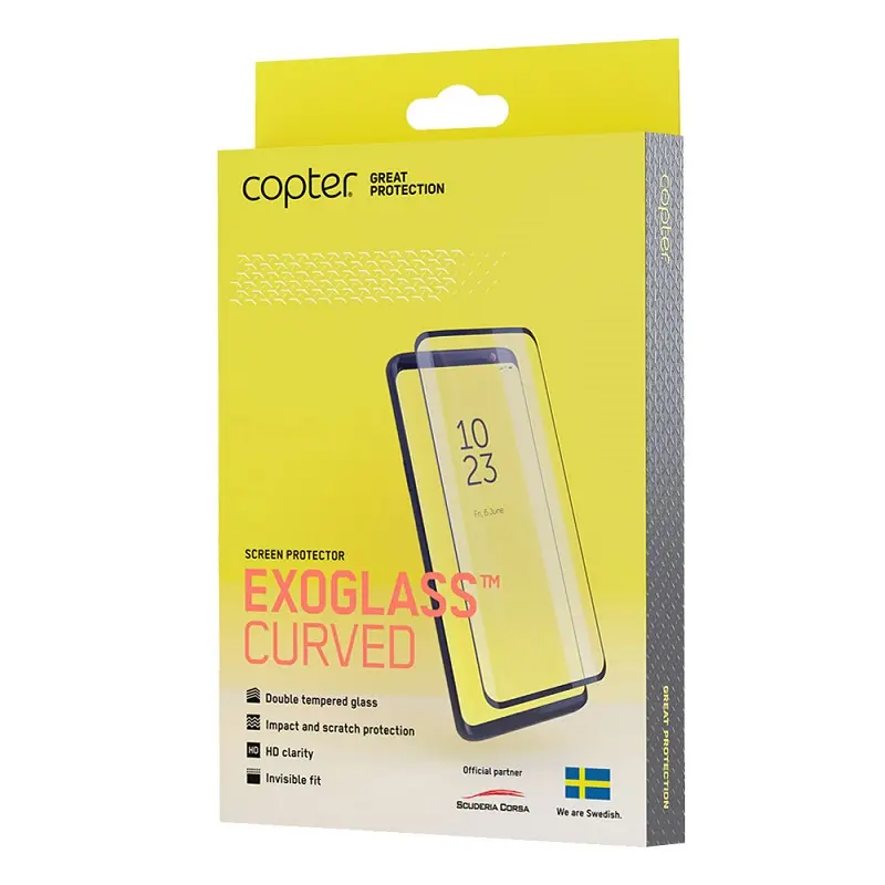 Copter Exoglass Curved Frame för iPhone 11 & XR - Svart