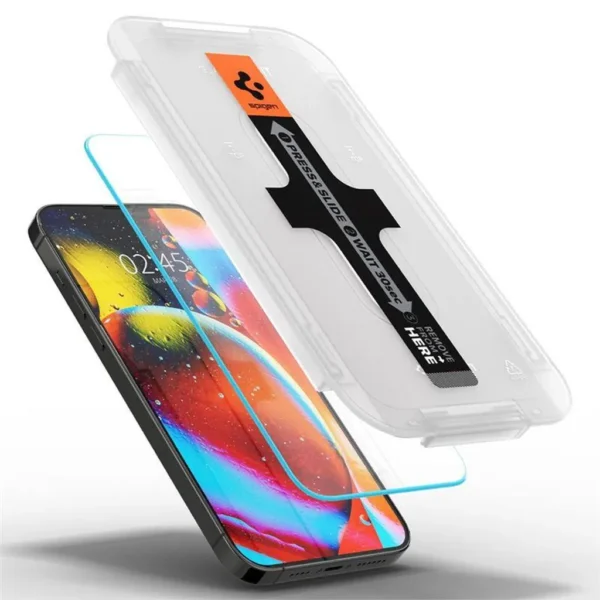 Spigen Glas.tR EZ Fit Skärmskydd 2-packtill iPhone 13/13 Pro/14/16e/17e