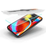 Spigen Glas.tR EZ Fit Skärmskydd 2-packtill iPhone 13/13 Pro/14/16e/17e - Bild 3