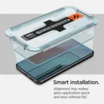 Spigen Samsung Galaxy S22 skärmskydd i härdat glas Glas.Tr "Ez Fit", 2-pack - Bild 2