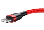 Baseus Kevlar USB-kabel med Lightning 2A 1 m - Grå/Röd - Bild 3