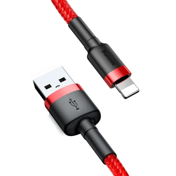 Baseus Cafule USB-A till Lightning Kabel Q.C 3.0, 2A, 3m - Röd