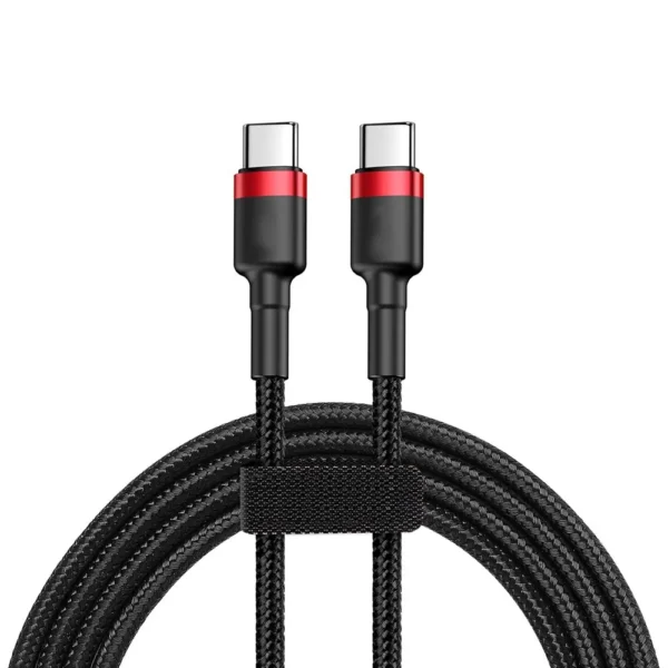 Baseus Cafule USB-C till USB-C Kabel, QC 3.0, PD, 3A, 2m - Svart