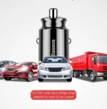 Baseus Grain Billaddare Dual-USB 3.1A 12/24V - Svart - Bild 4