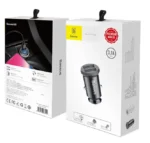 Baseus Grain Billaddare Dual-USB 3.1A 12/24V - Svart - Bild 6