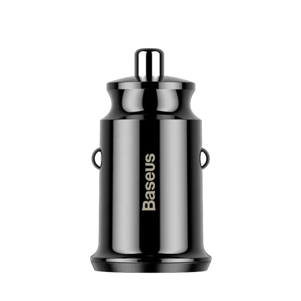 Baseus Grain Billaddare Dual-USB 3.1A 12/24V - Svart