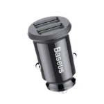 Baseus Grain Billaddare Dual-USB 3.1A 12/24V - Svart - Bild 3