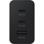 Samsung Trio Snabbladdare, 65W, USB-A, 2x USB-C - Svart - Bild 3