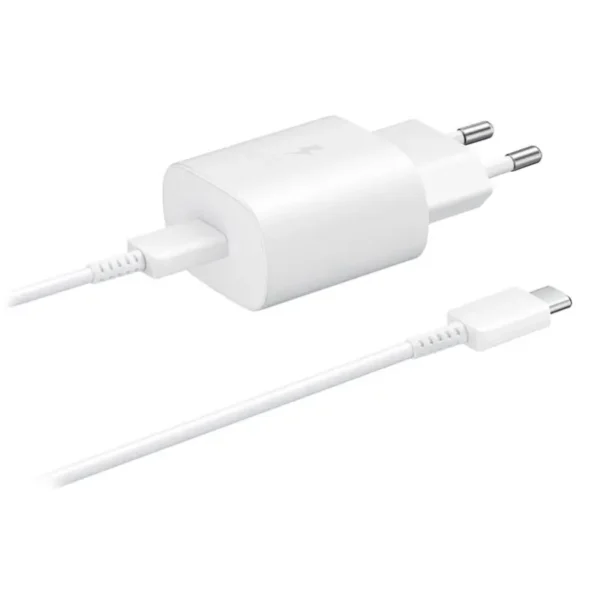SAMSUNG ULTRA-SNABB USB-C PD 3A, 25W väggladdare - vit