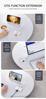 USB-C Hubb till HDMI 4K, USB-A 3.0 och USB-C 100W - Bild 4
