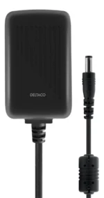 DELTACO Strömadapter, 100-240V AC 50-60Hz till 12V DC, 1A, 1.5m - Svart - Bild 2