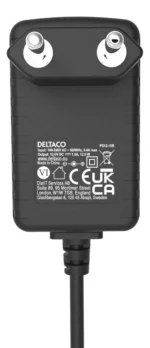 DELTACO Strömadapter, 100-240V AC 50-60Hz till 12V DC, 1A, 1.5m - Svart - Bild 3