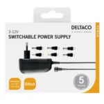 Deltaco Nätadapter Universal 3-12V, 7.2W - Svart - Bild 2