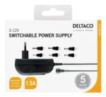 Deltaco Universal Nätadapter 3-12V - Svart - Bild 3