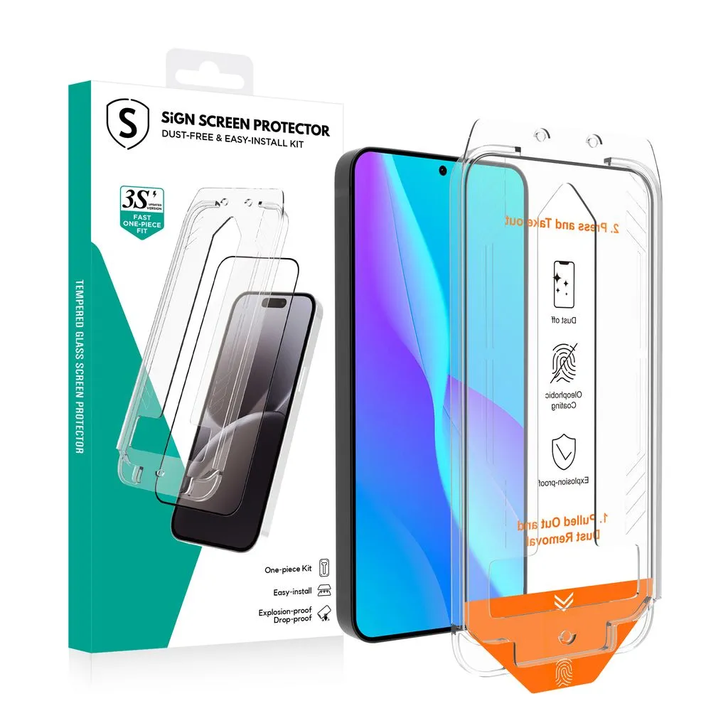 SiGN Skärmskydd Samsung Galaxy S23 – EZ Apply med dammfri applikator